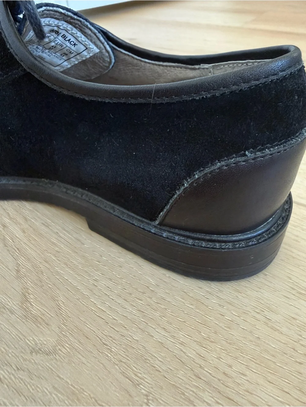 Hush Puppies Vintage Men's Black Riverbuck Suede Lace-Up Derby Shoes Size 8